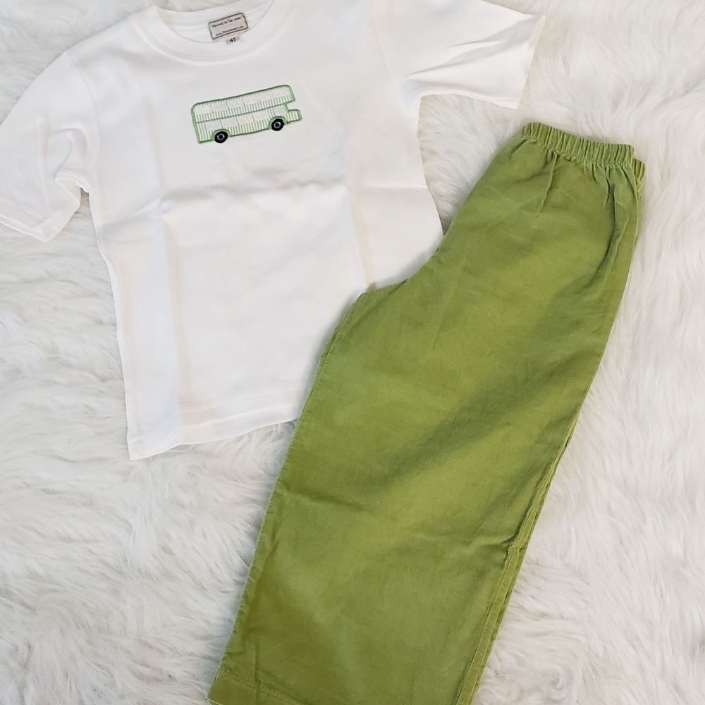Just Ducky Blessed boutique bus outfit 4t